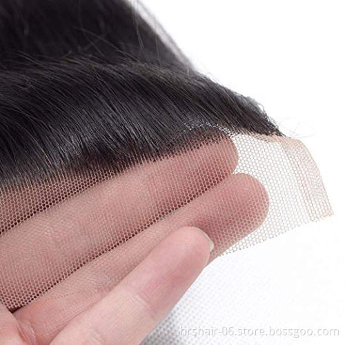 Cheap grade 10a human hair lace closure straight wave unprocessed virgin hair closure